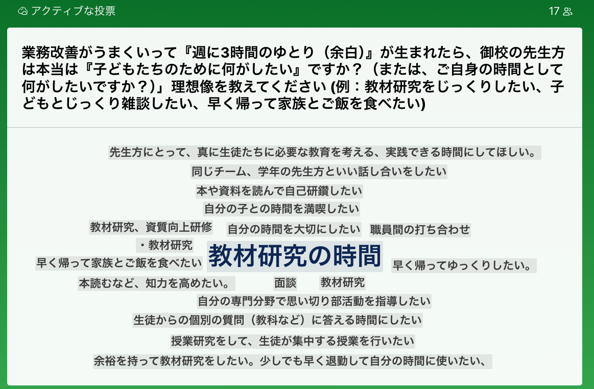 ライブアンケート結果 2